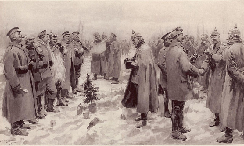 Illustration for article titled The Real Story Behind the 1914 Christmas Truce in World War I
